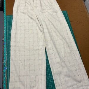 Madewell women’s Cream Plaid Pants size 4